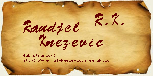 Ranđel Knežević vizit kartica